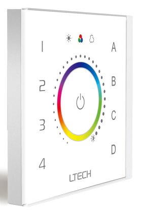EDT3  DALI Touch Panel, RGB Dimming control, Support X-Y type control, Scene, Group, Unicast, Broadcast mode. Output signal: DALI, Touch vibration, IP20.